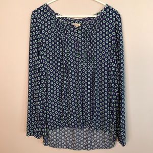 Blue and green blouse