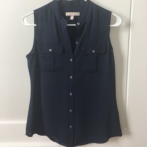 Women's Navy sleeveless top