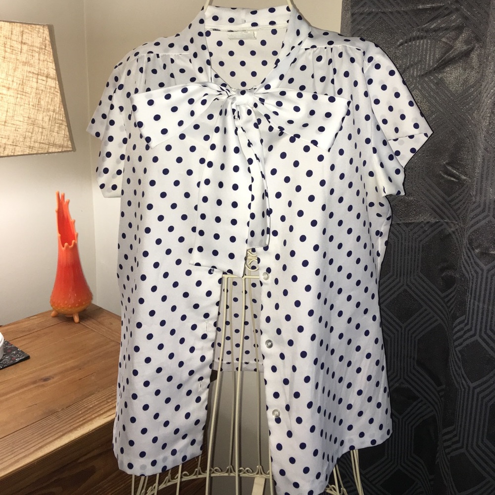 Vintage Polka Dot Blouse