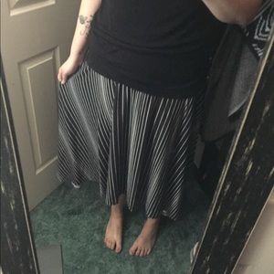 Asymmetrical midi skirt