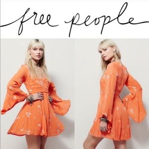 Free People Jasmine Embroidered Wrap Dress