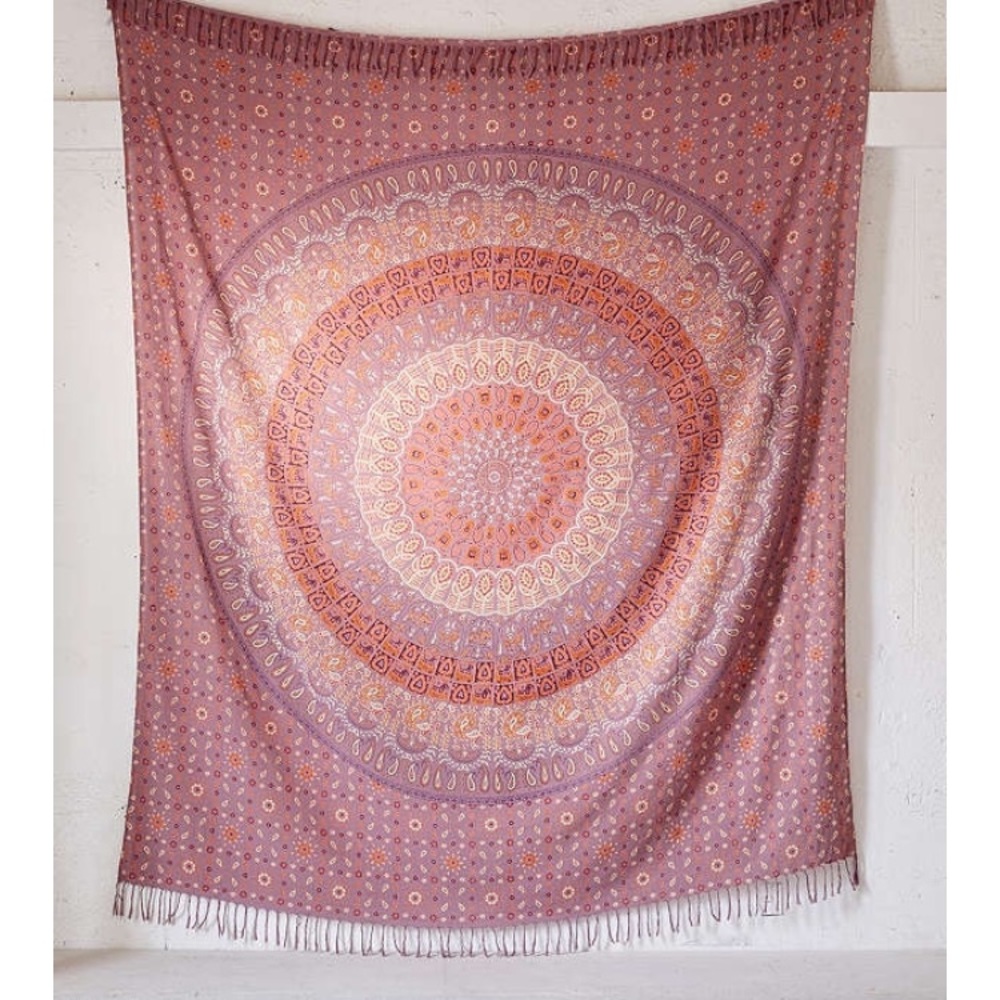 Urban Outfitters Mauve Medallion Tapestry