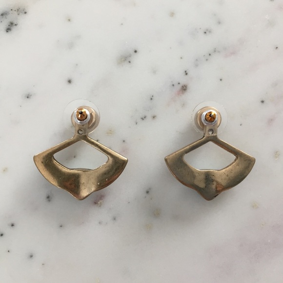 "Cleopatra" Earrings || Turquoise & Gold Statement - Picture 4 of 11