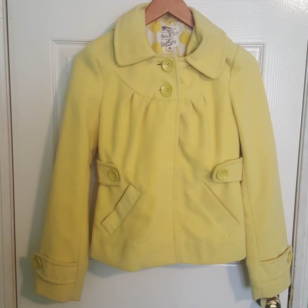 Nordstrom hooded yellow coat
