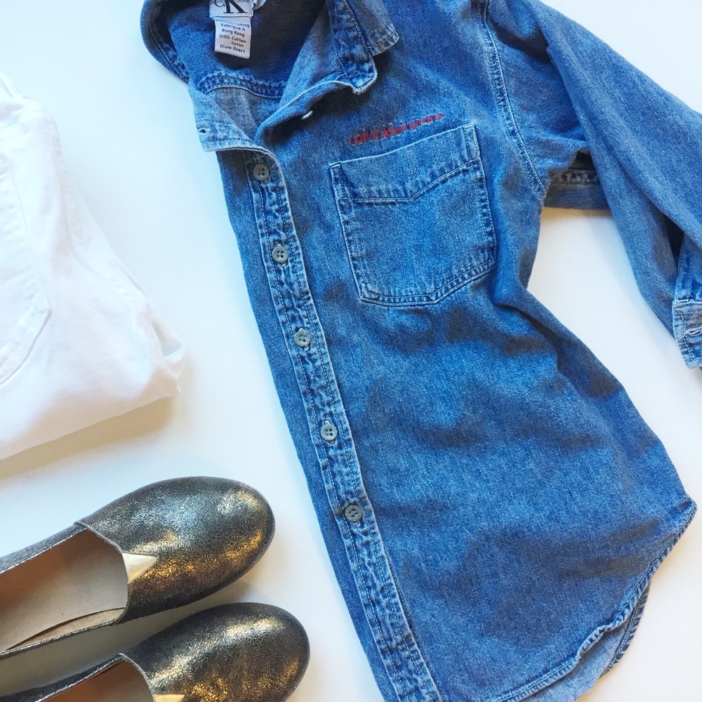 90s Calvin Klein Denim Shirt