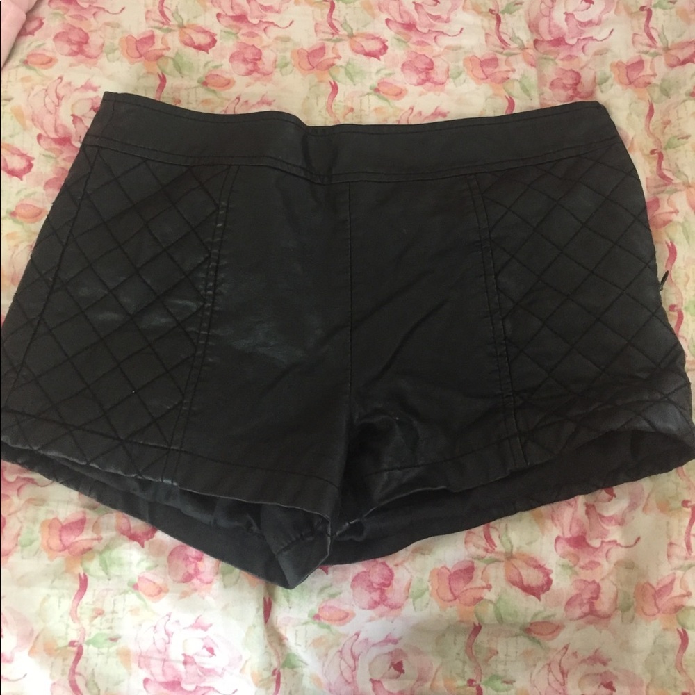 Pleather shorts
