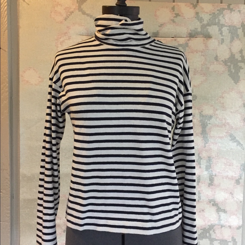 Rivet and Thread Stripped Turtleneck Sweater
