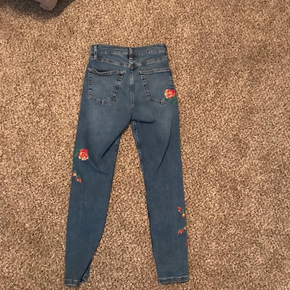 like new topshop embroidered jeans - Picture 2 of 3