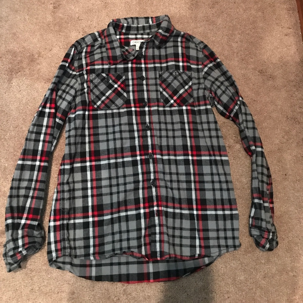 Boys long sleeve plaid shirt