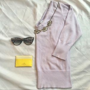 ⏳FLASH🍃Gap 3/4 Slouchy Lavender V-neck Sweater, M