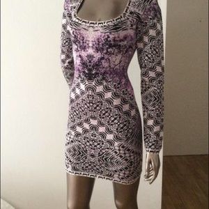 NWOT HERVE LEGER MELISSA JACQUARD DRESS SIZE M!