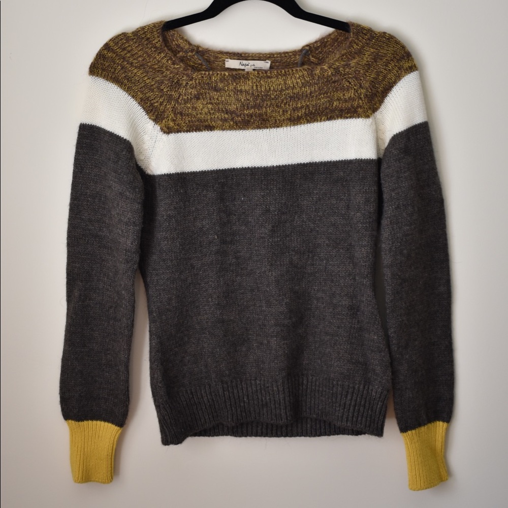 Italian made colorblock sweater.