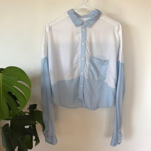 Cropped button down
