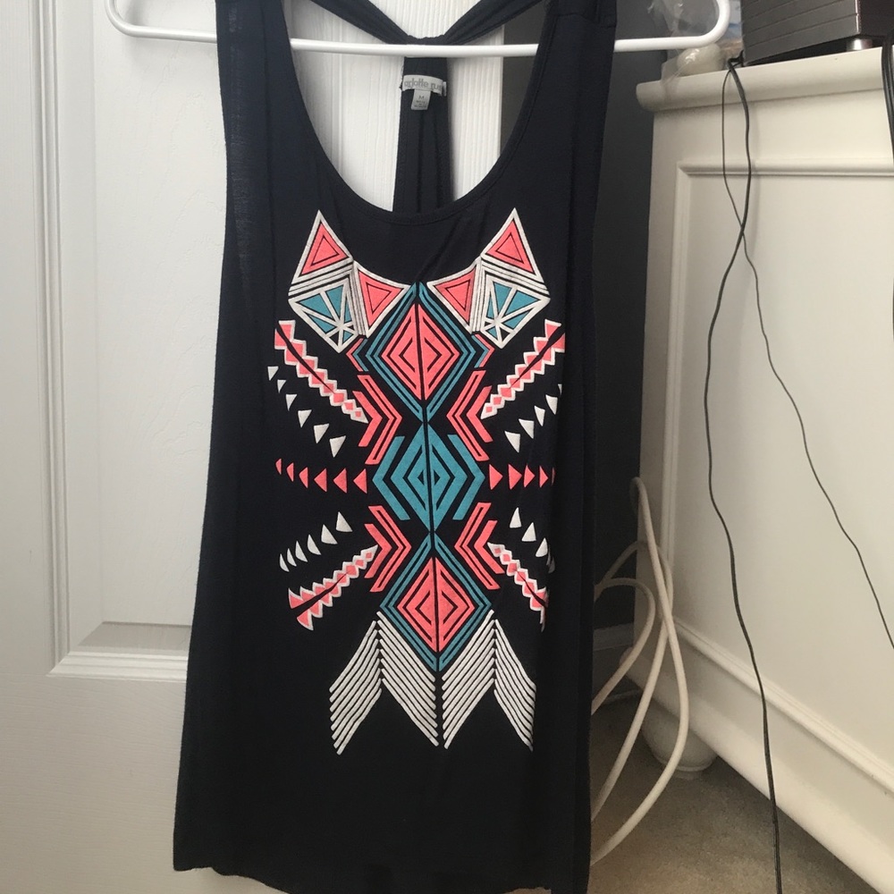 Navy blue Aztec razor back