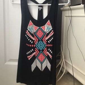 Navy blue Aztec razor back