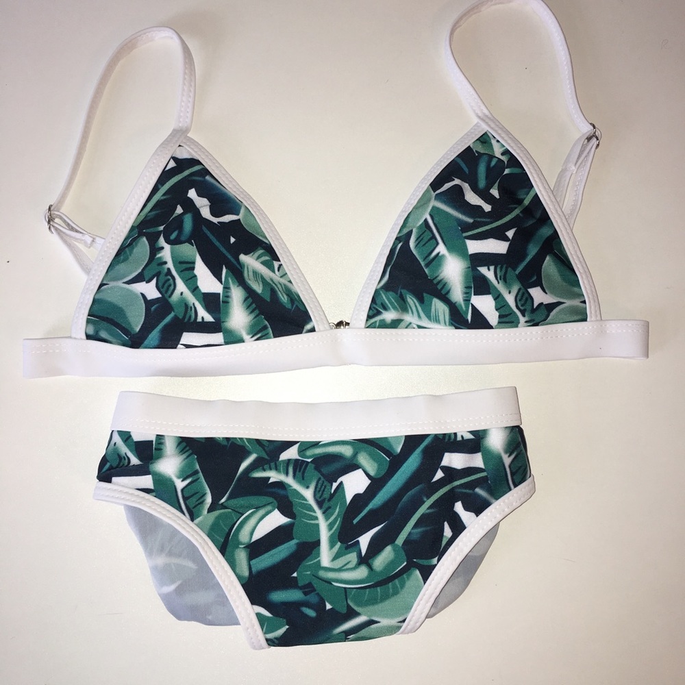 Leaf Print Zaful Bikini Cute