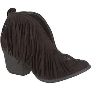Booties with fringe