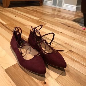 Loft lace up ballet flats