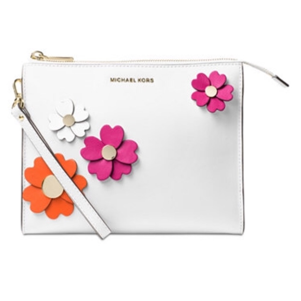 Michael Kors Daniela Large Wristlet with Flowers