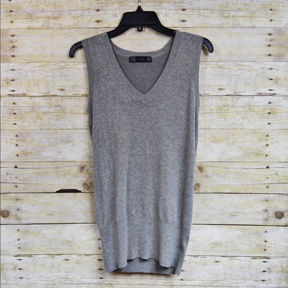 Zara Sweaters - Zara Gray V-Neck Sweater Vest
