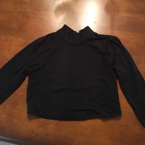 Brandy Melville backless high neck black crop top