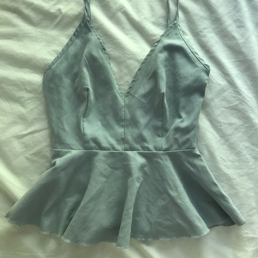 Light blue peplum tank from Nordstrom Size: XS