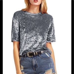 Sale! Vintage velvet short-sleeve t-shirt