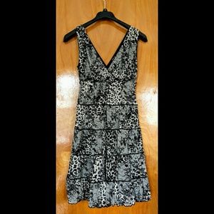Sleeveless V-neck tiered dress, worn once