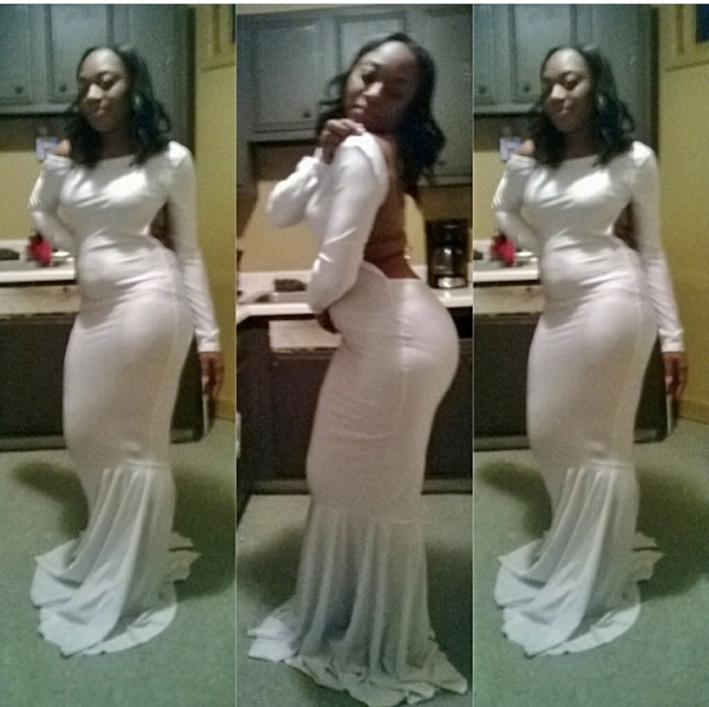 Cocktail dress white back out