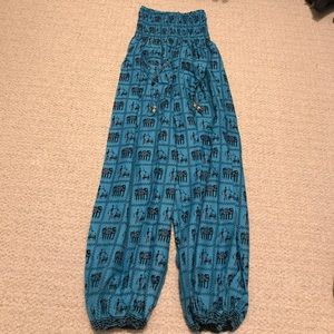 Strapless romper with pants