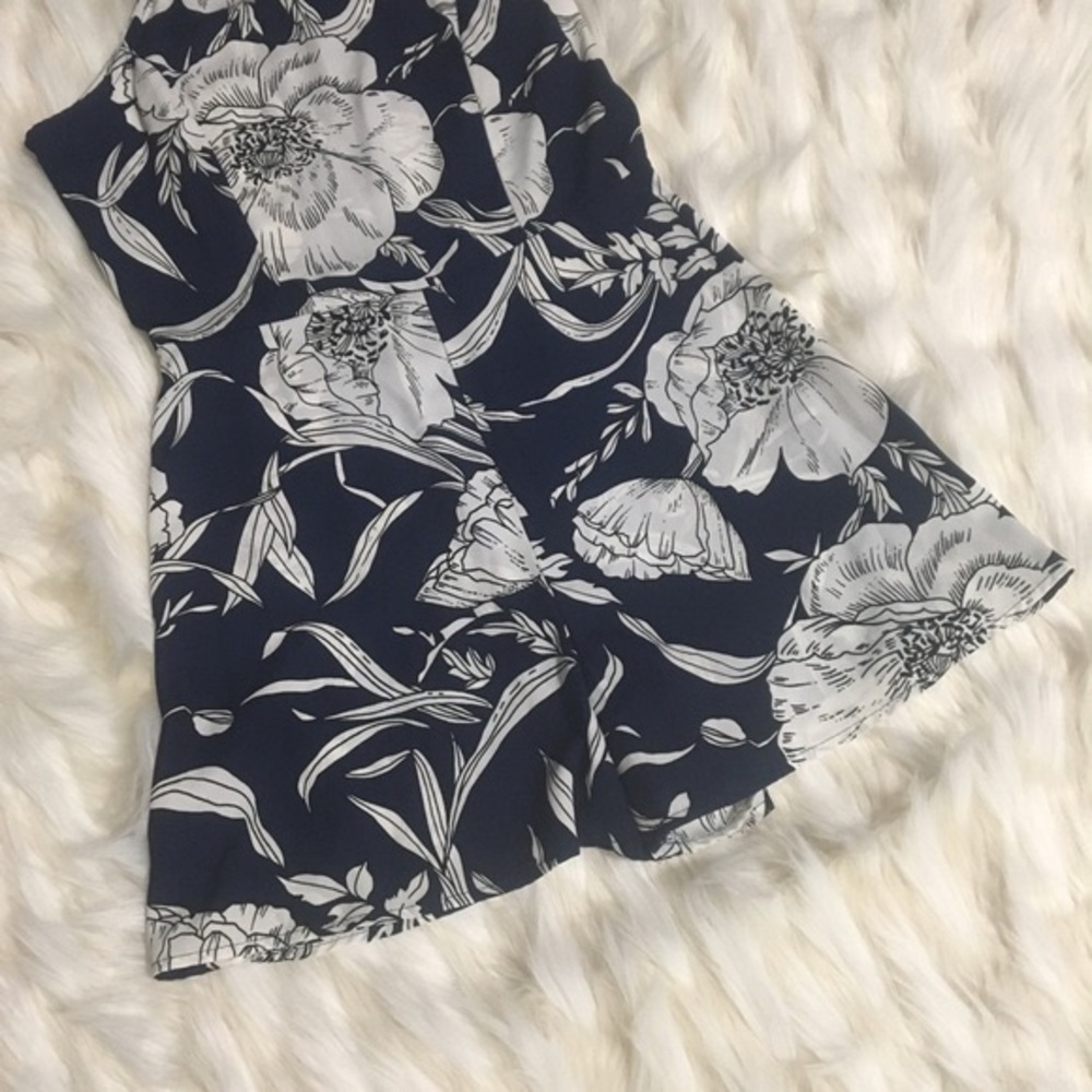 Blue floral romper