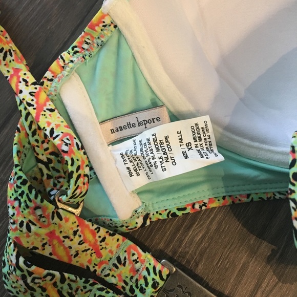 Nanette Lepore Neon Beaded Swim Suit - Picture 6 of 7