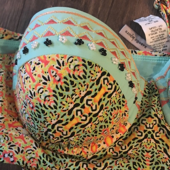 Nanette Lepore Neon Beaded Swim Suit - Picture 7 of 7