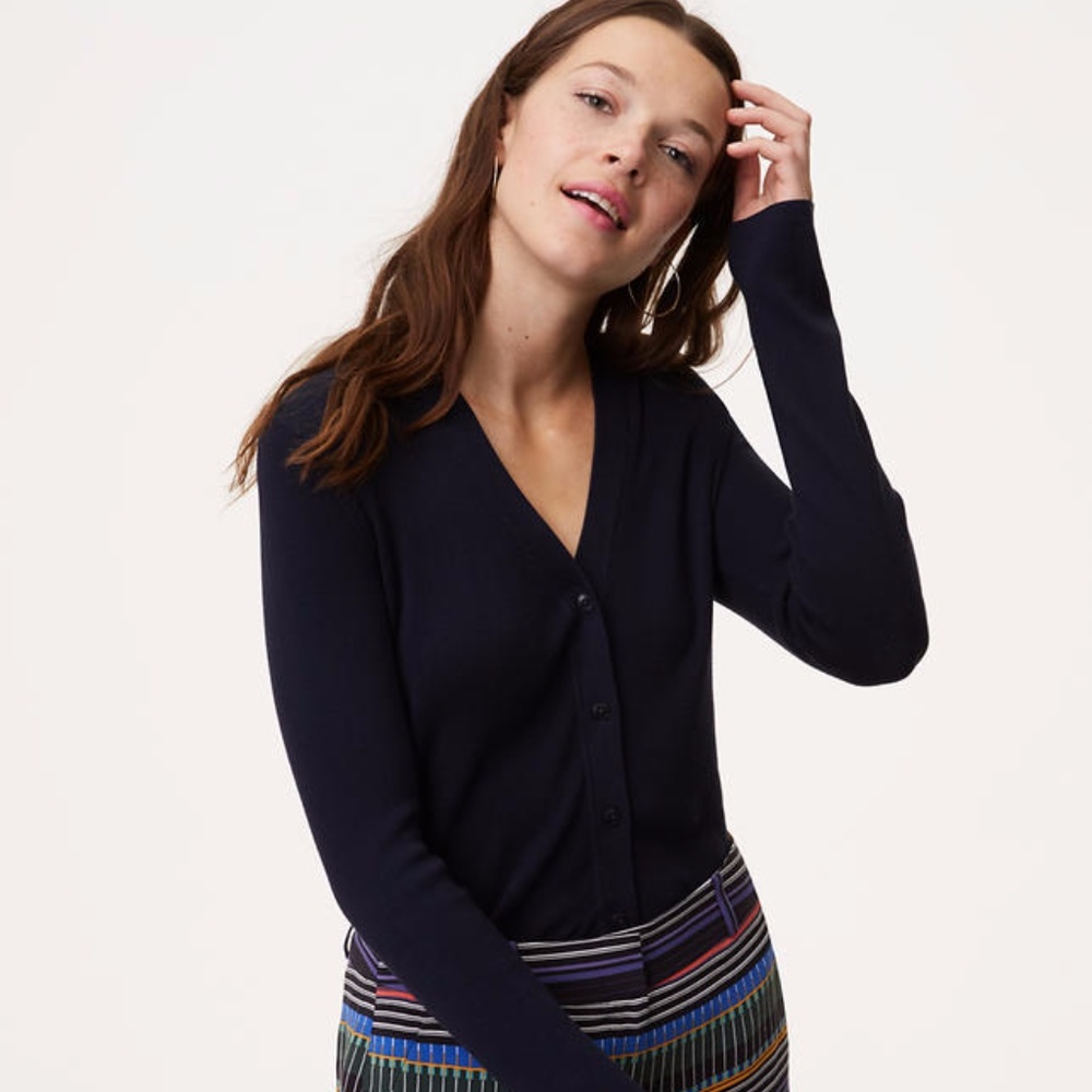 Loft Dark Blue Cardigan