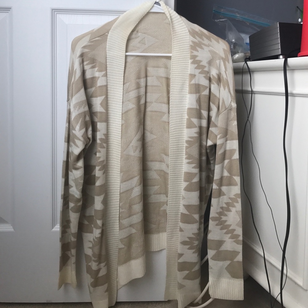 Aztec print cardigan
