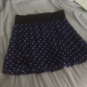 Navy Blue Polka Dot Skirt!