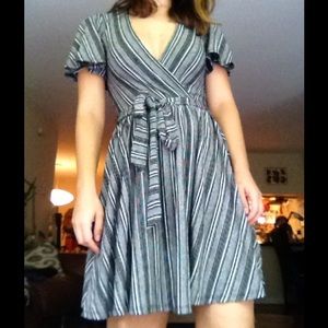 Striped Wrap Dress