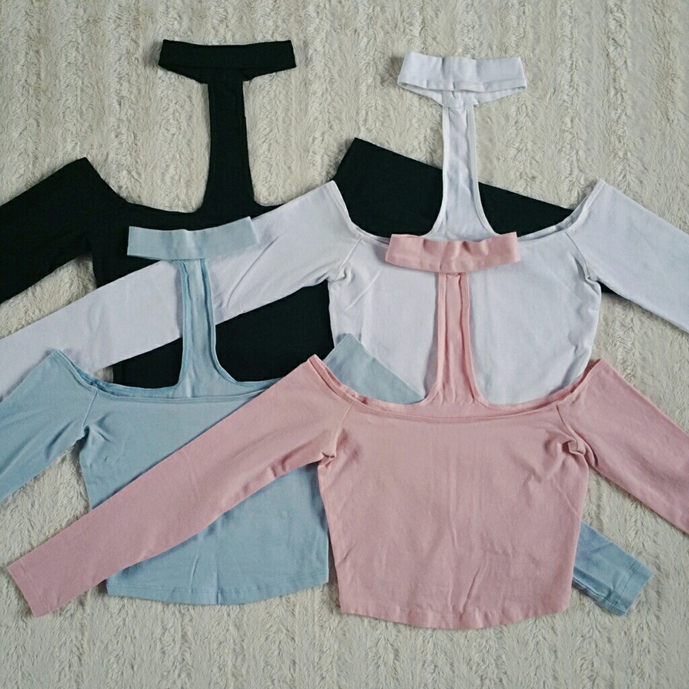 ISO XS American Apparel cropped choker top