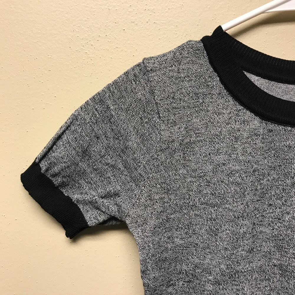 Grey Ribbed Tee - Picture 2 of 4