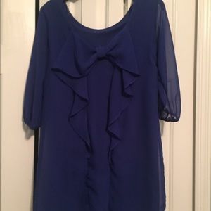 Blue bow back dress