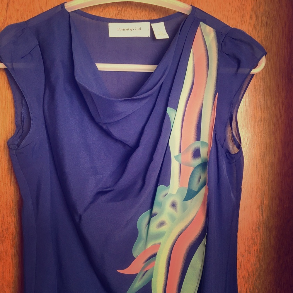 Flowy silk Anthropologie blouse
