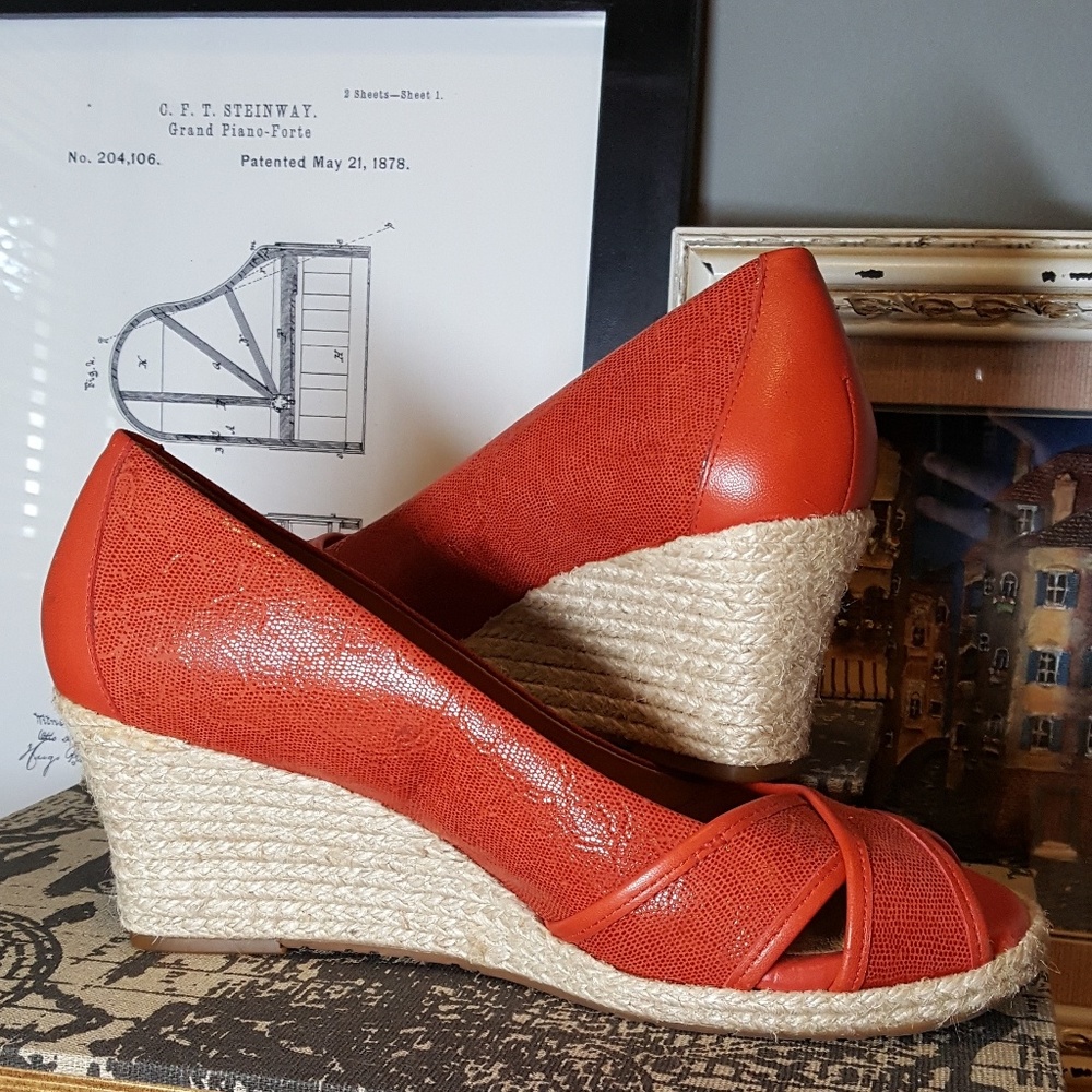 Nurture Fire Orange 3" Super Comfy Espadrilles