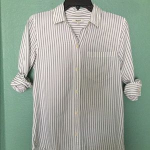 Madewell striped button down shirt