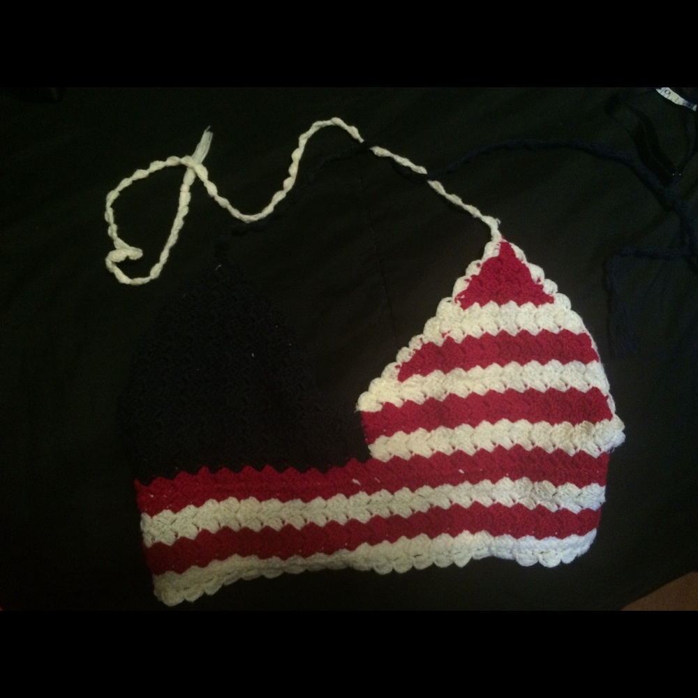 American flag crop top