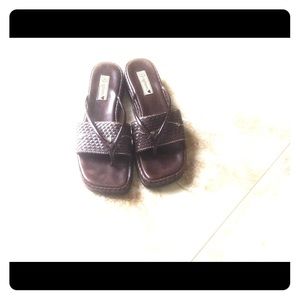 Brighton Brown Woven Leather Sandals