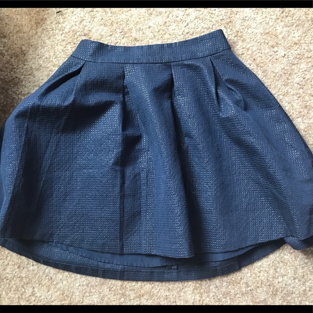 Navy Blue Skater Skirt