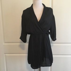 Zara Basic navy blue dress