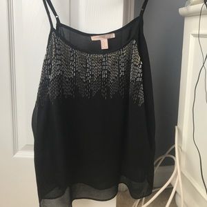 Black beaded tank top