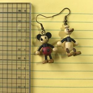 Vintage Mickey and Donald Duck earring