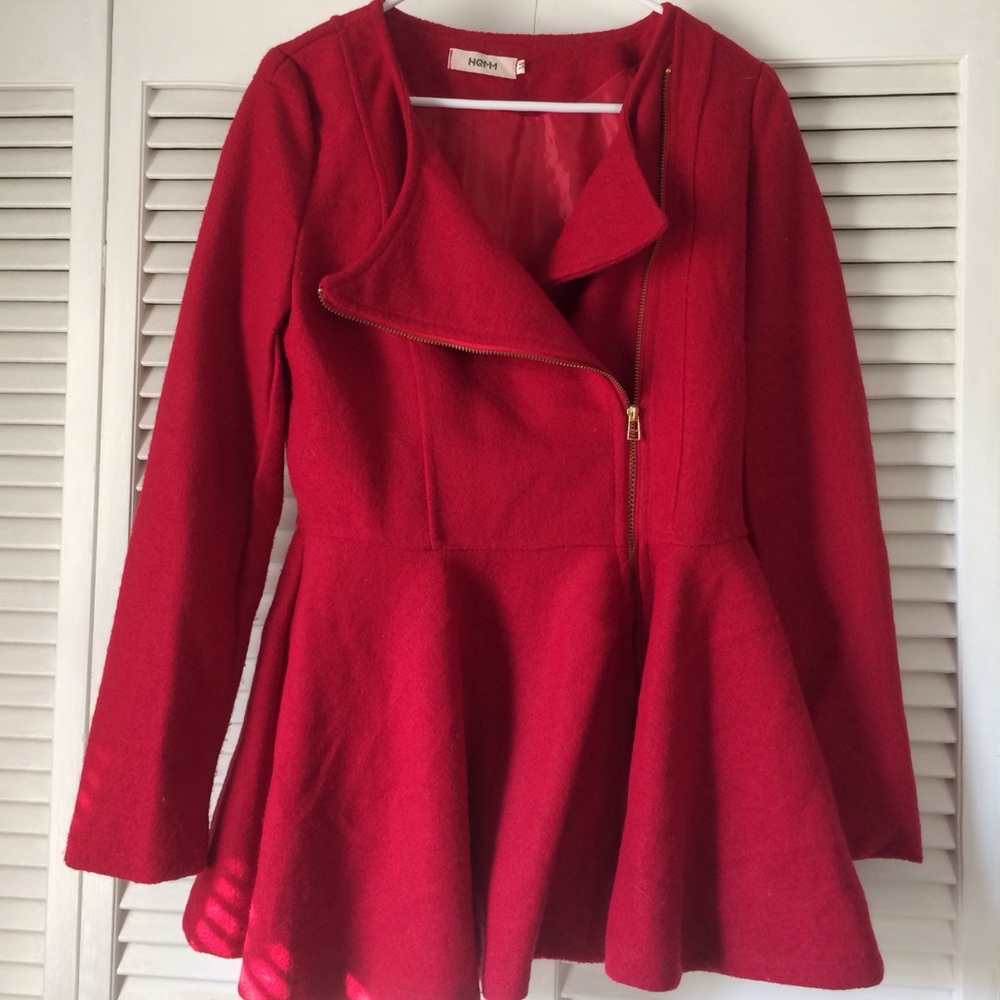 Ruffle Red Coat
